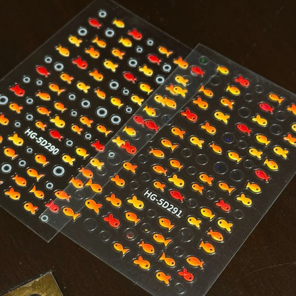 Goldfish Nail Stickers (2 Sheets)