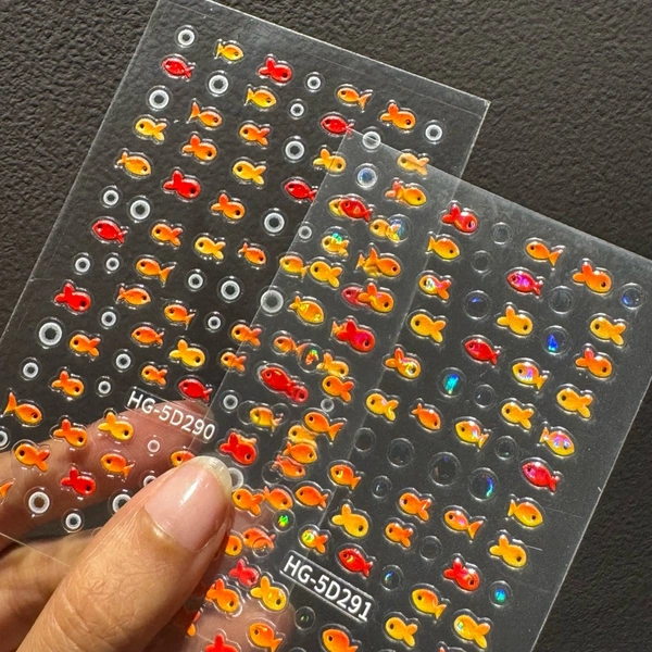 Goldfish Nail Stickers (2 Sheets)