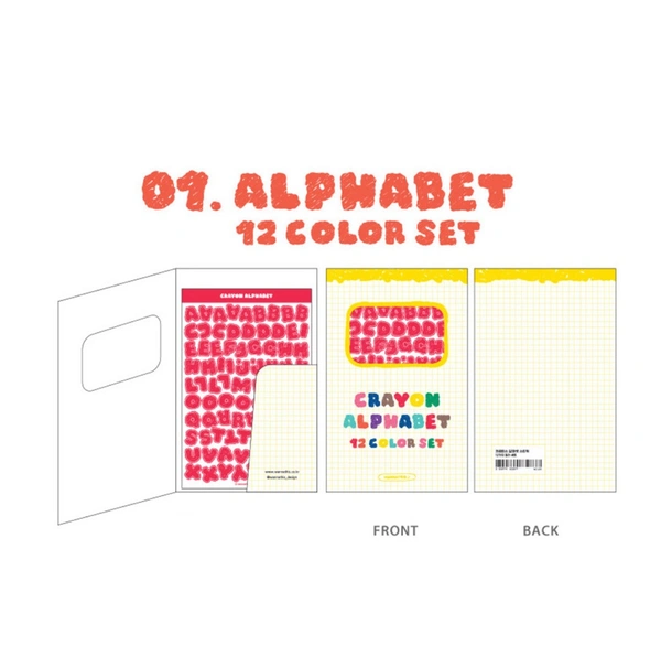 WANNATHIS Crayon Alphabet Pack