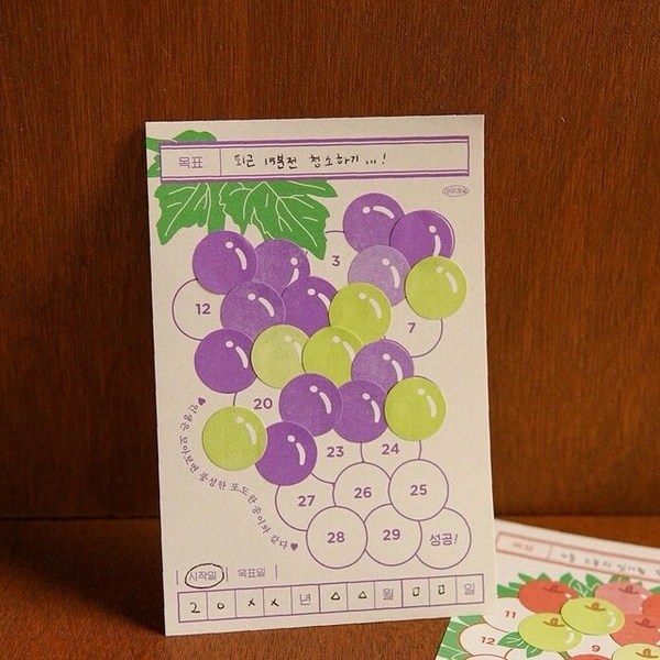 Fruit Circle Stickers (Per Sheet)  - Apple