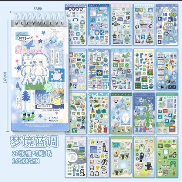 Wonderful Moment Sticker Book - Blue