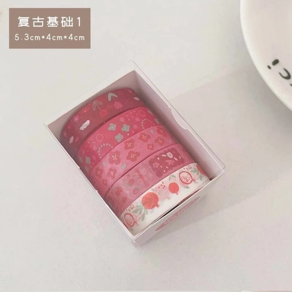 Fruit Washi Set (Pack of 5) - Red