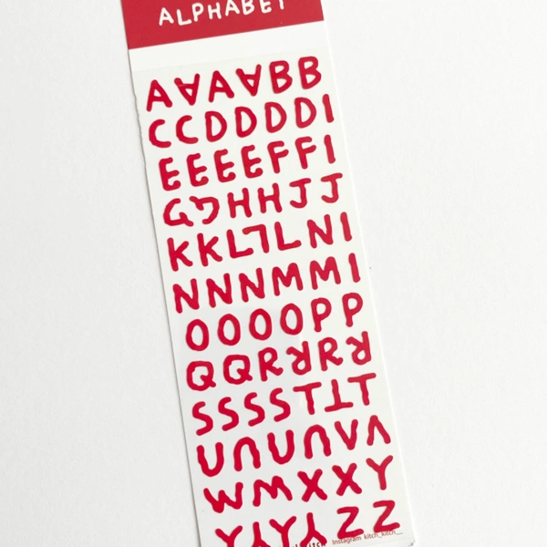 Kitch Kitch Alphabet Stickers - Red