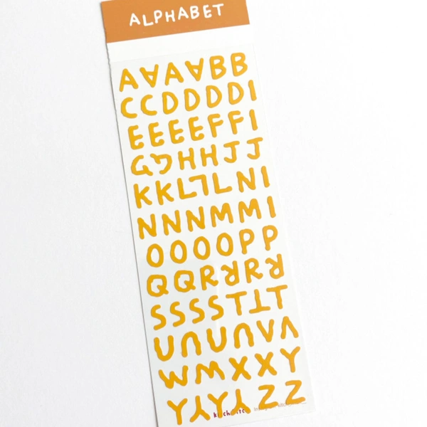 Kitch Kitch Alphabet Stickers - Yellow