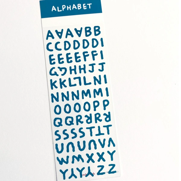 Kitch Kitch Alphabet Stickers - Teal