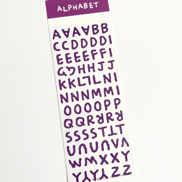 Kitch Kitch Alphabet Stickers - Purple