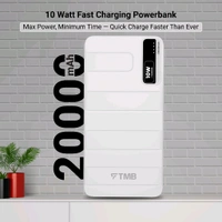 TMB Dura-20 20000 mAh 10 W With MagSafe Compact Pocket Size Power Bank (White, Lithium Polymer, Fast Charging for Mobile) - Black