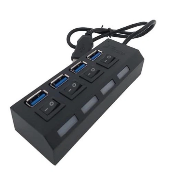 USB 3.0 Hub – 4 Port High‑Speed Data Transfer, Compact Design, Plug & Play