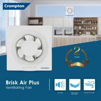 Crompton Brisk Air Plus 6 inch Kitchen/Bathroom/Office Exhaust (Ventilation) Fan | Automatic Dust Protection Shutters | 275 CMH Powerfu
