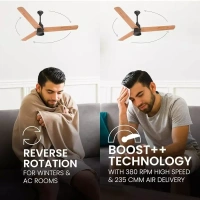 Polycab Silencio Mini Natural Wood 1200 mm Ceiling Fan,