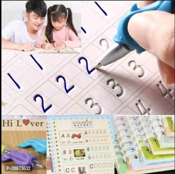 Magic Re-Usable Drawing, Alphabet, Numbers And Math Exercise Books For ChildrenWithin 5-7 business days However, to find out an actual date of delivery, please enter your pin code.Kids Magic Practice Copy Book for Pre-School Kids, Re-Usable Drawing, Alphabet, Numbers and Math Exercise , English Magic Book for Children (4 book +10 refill +1 pen + 1 Grip holder) Author : QPK Book For