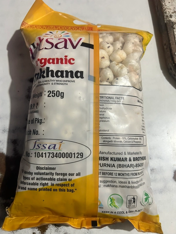 Utsav Organic Makhana (मखाना) 250gm