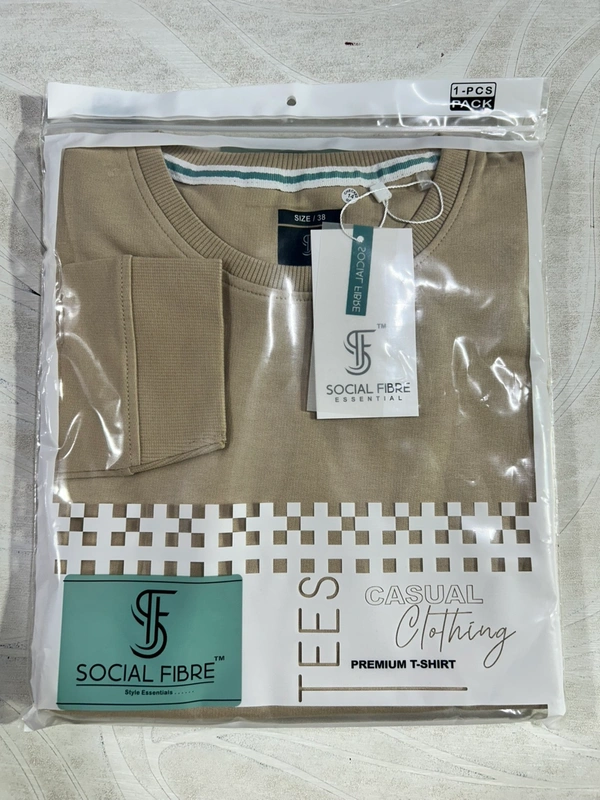 Social Fibre Full Sleeves Premium T- Shirts - Cameo, Full Sleeves