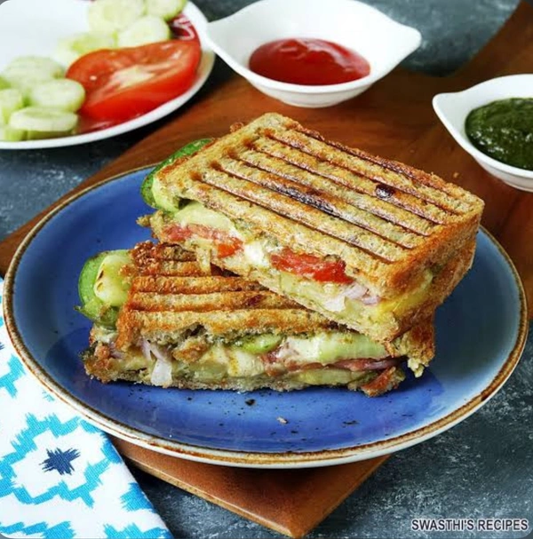 Veg Cheese Sandwich  - Full Plate