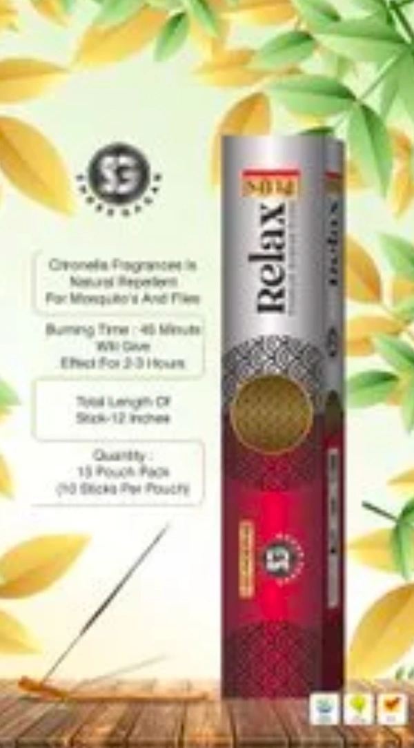 Relax Plus Machhar Free Agarbatti  - Pack Of 12