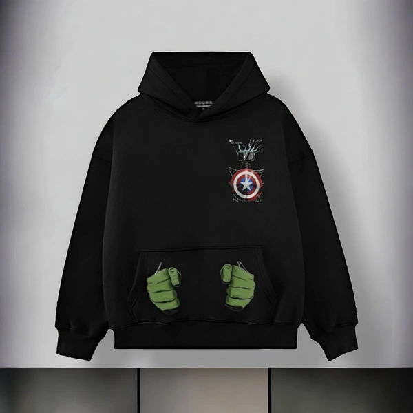 Hulk Biff Hoddie - Black, Freesize & Oversized