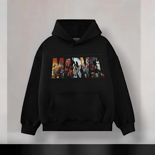 Avenger Assemble, With Great Style Oversize Hoodie - Black, Freesized & Oversized