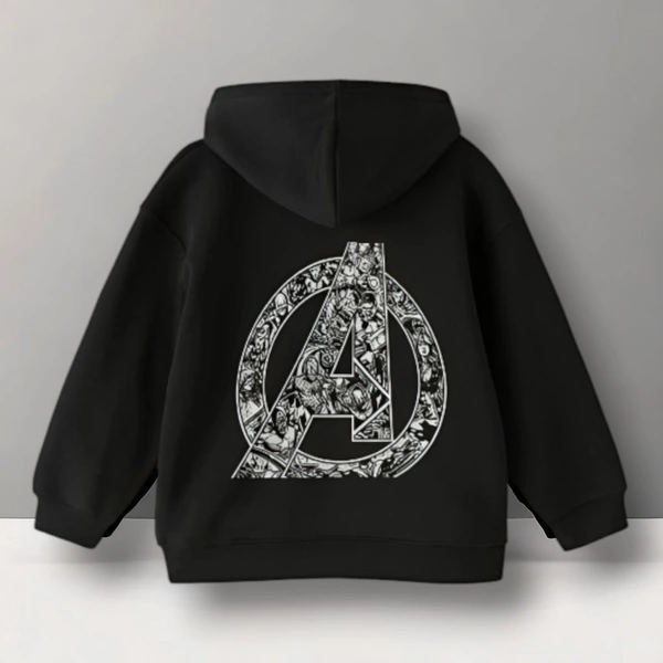 Avenger Assemble, With Great Style Oversize Hoodie - Black, Freesized & Oversized