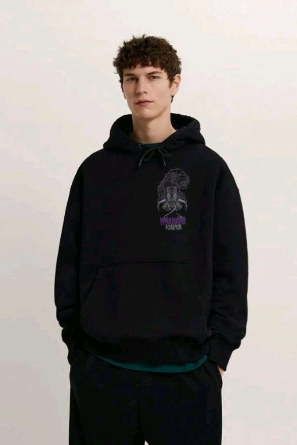 Purple Spidey, Swinging Into Style With This Purply Spidey Hoodie - Black, Freesize & Oversized
