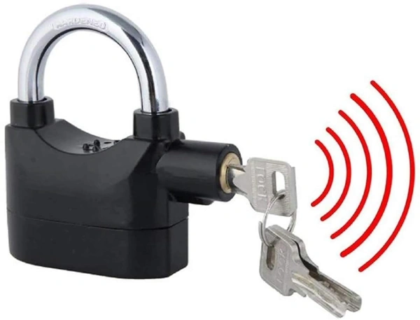 110 dB Alarm Padlock – Anti-Theft Security Lock with Built-In Siren