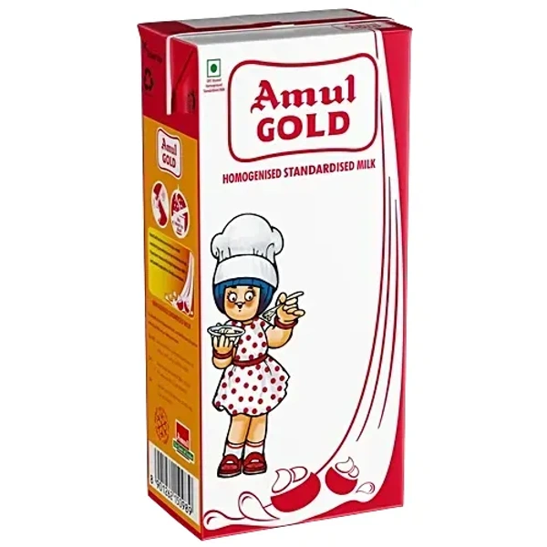 Amul Gold Homogenised Standardised Milk, 1 L