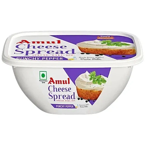 Amul Punchy Pepper Cheese Spread, 200 g Tub