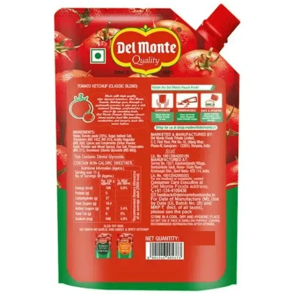 del monte classic blend tomato ketchup 900 gm