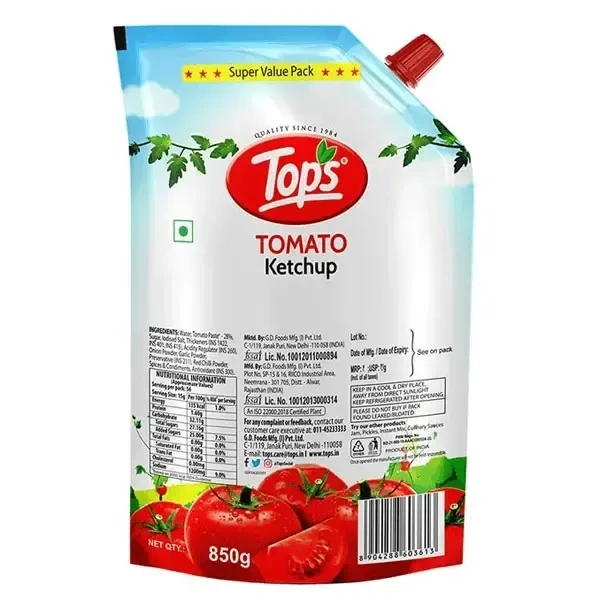 tops tomato ketchup 850 gm