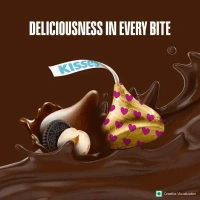 hershey's kisses hazelnut 'n' cookies chocolate - 100.8 gm