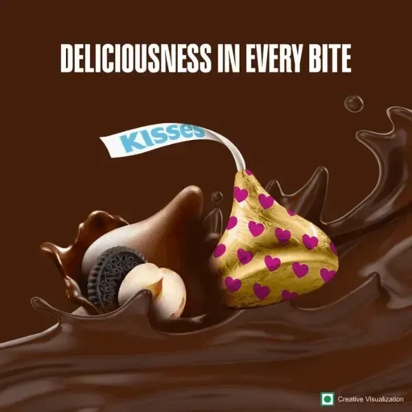 hershey's kisses hazelnut 'n' cookies chocolate - 100.8 gm