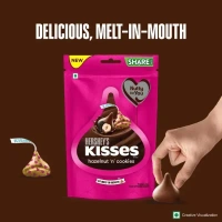 hershey's kisses hazelnut 'n' cookies chocolate - 100.8 gm
