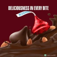 hershey's kisses special dark 'n' almonds chocolate - 100.8 gm
