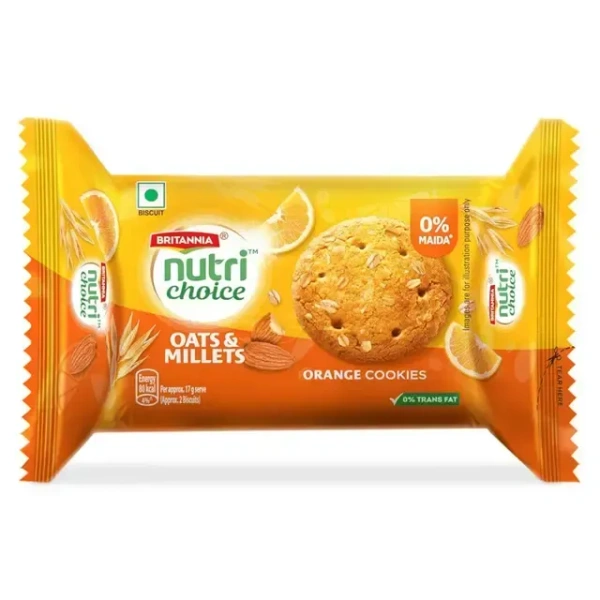 britannia nutri choice oats orange & almond biscuits - 75g