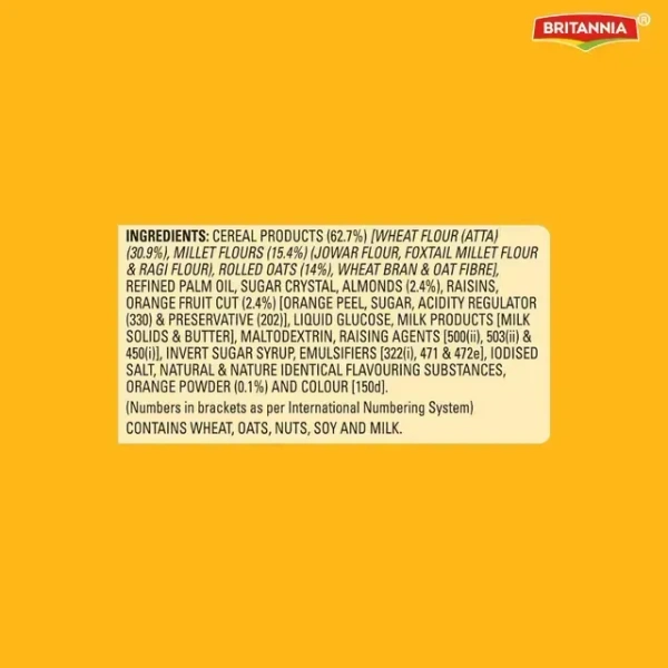 britannia nutri choice oats orange & almond biscuits - 75g
