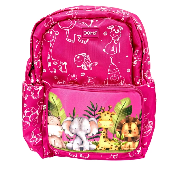 DOMS School Bag Jungle - Hot Pink