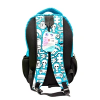 DOMS School Bag  Doodle - Cyan Aqua