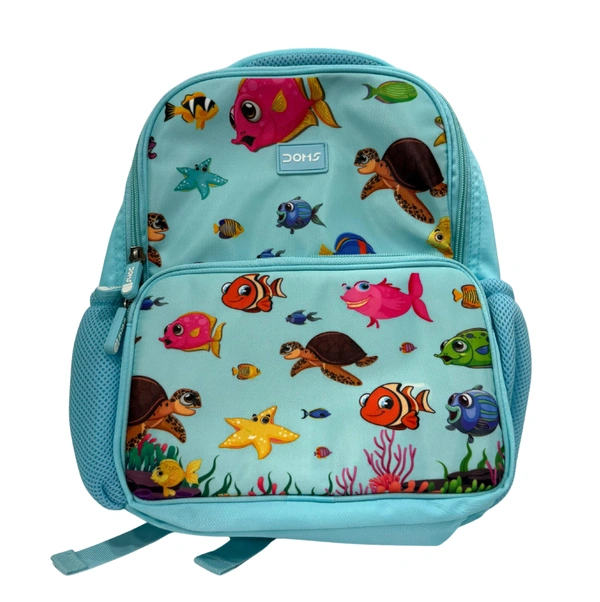 DOMS School Bag Aqua  - Turquoise Blue