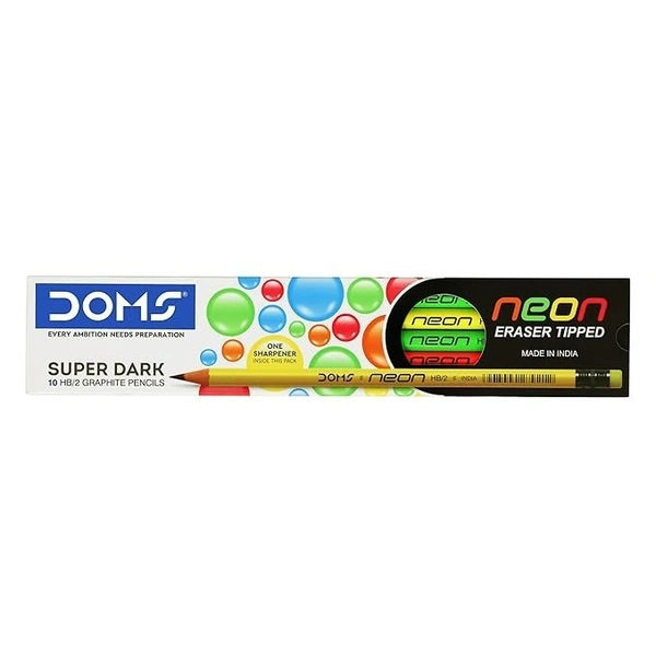 DOMS neon eraser tipped pencil