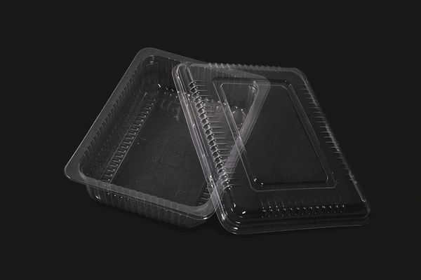 Paras Polymers Premium Quality Pastic Containers  - 600 ML, Transparent