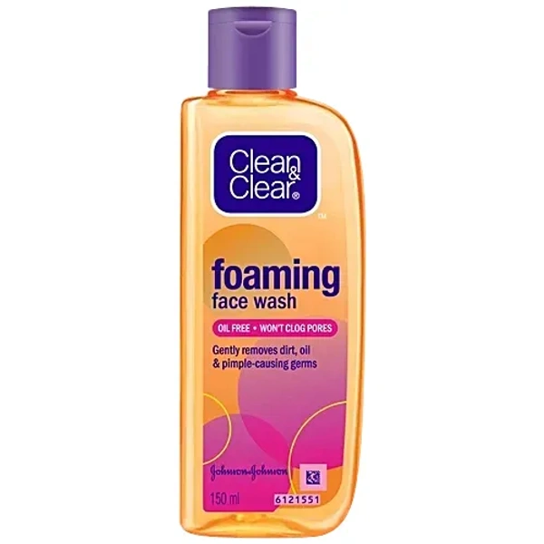 Highlights Removes Oil & 99.8% Pimple Causing Germs Clean & Clear Clean & Clear Foaming Face Wash - Oil-Free, Wont Clog Pores, Removes Oil & 99.8% Pimple Causing Germs, 150 ml - 150ml
