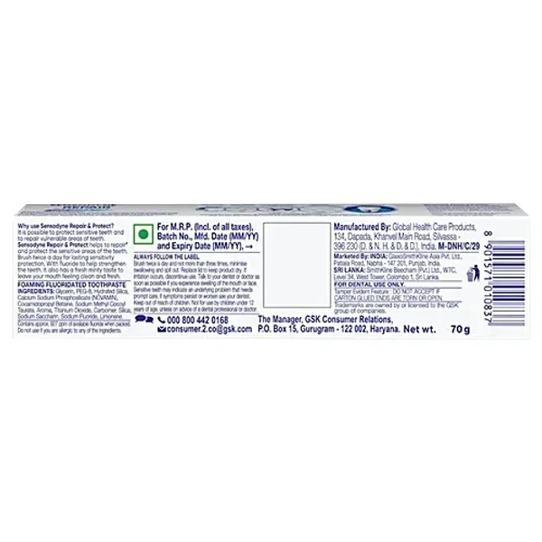 Sensodyne Repair & Protect Sensitive Toothpaste, 70 g
