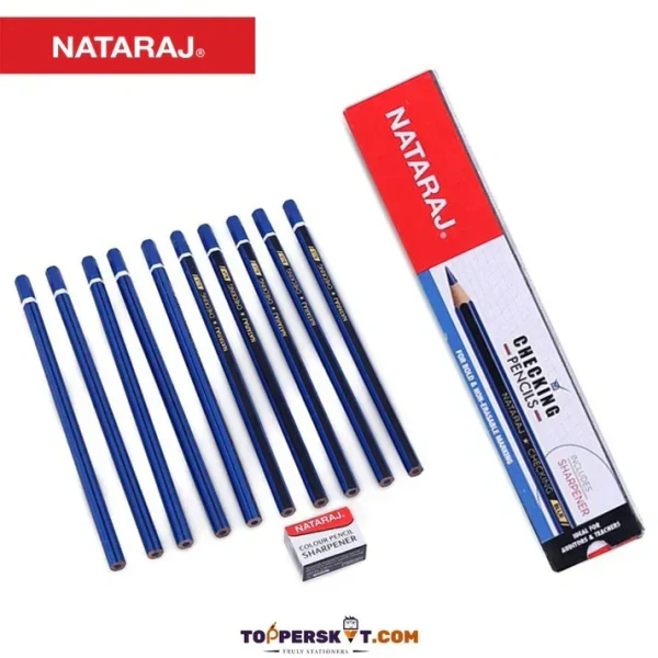 Nataraj Checking Pencils - Blue ( Pack Of 10 )
