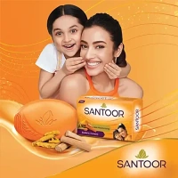 Santoor Sandal & Turmeric Bathing Soap, 125 g (Pack of 4) - 125