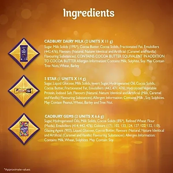 Cadbury Celebrations Assorted Chocolate Gift Pack, 89.2 g