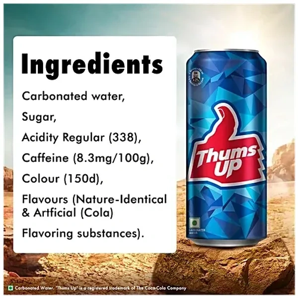 Thums Up Soft Drink, 300 ml Can
