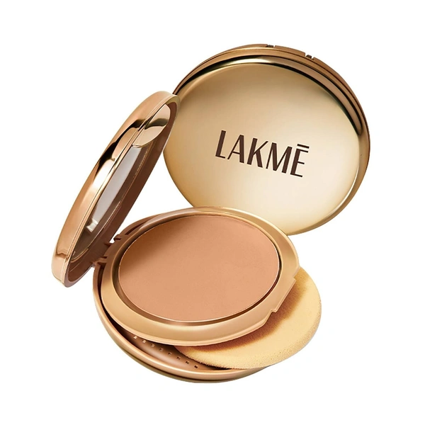  Home / makeup / face / compact Lakme Lakme Unreal Dual Cover Pressed Powder 2 In 1 Compact + Foundation  - Golden Sand