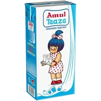 Amul Taaza Homogenised Toned Milk, 1 L Carton