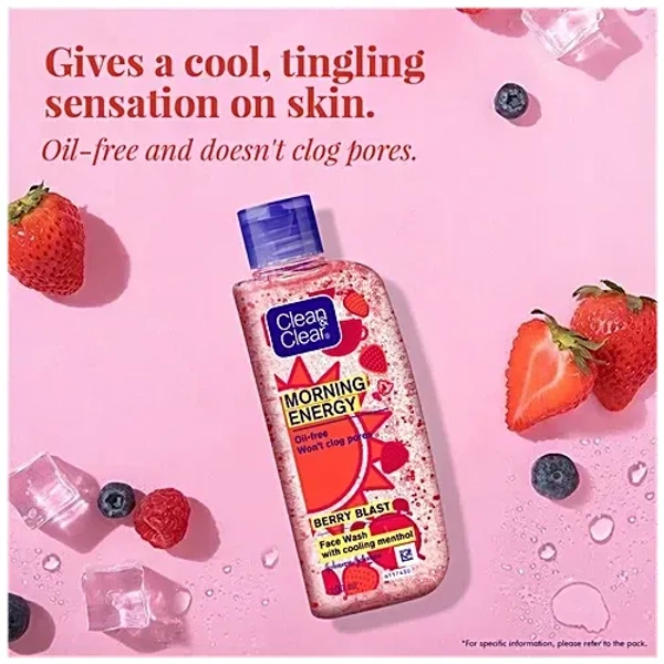 Clean & Clear Morning Energy Berry Blast Face Wash, 100 ml - 100ml