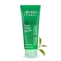 Jovees Herbal Tea Tree Oil Control Face Wash for Oily & Sensitive Skin | Paraben & Alcohol-Free, Controls Oil, Prevents Breakouts, Remove Dead Skin | Gentle Cleanser For All Skin Types - 120ml 8906007670159