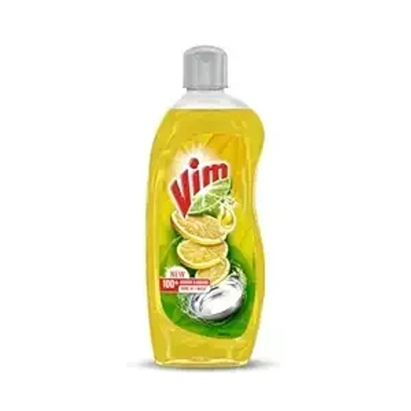 Vim Dishwash Liquid Gel Lemon, With Lemon Fragrance, Leaves No Residue, Grease Cleaner For All Utensils, 500 ml Bottle - 500ml